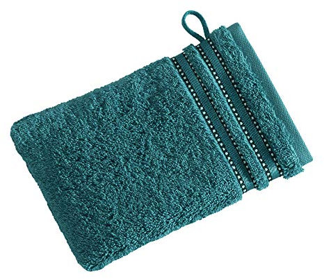 Vossen Cult de Luxe Waschhandschuh 22 x 16 cm Lagoon