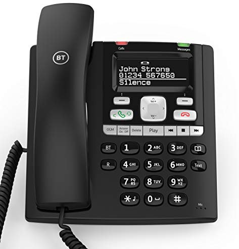 BT 32116 Paragon 650 Corded Phone with Answering Machine, Black