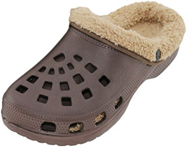 Brandsseller Clog Mules/Sabots pour Homme| Chaussures pour Jardin avec Doublure – Coloris: Marron/Beige - Pointure: 41