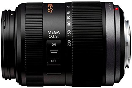 Panasonic H-fs045200e Lumix G Vario 45-200mm F4-5.6 ASPH Mega O.I.S Lens Black