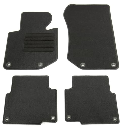 AD Tuning GmbH hg1717 Terciopelo Ajuste Soporte Negro Auto Juego de Alfombrillas para alfombras Alfombras Carpet Floor Mats