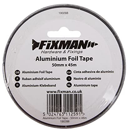 Fixman 190288 Ruban adhésif aluminium, Argent