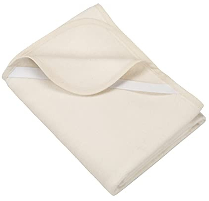 Vita Matratzenschoner 100 x 200 - atmungsaktive Baumwollauflage weiß natur ohne knistern, mit Bandeinfassung und praktischen Eckgummis, 400 g/m²