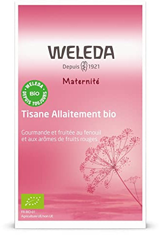 WELEDA - Tisane Allaitement Bio Fruits Rouges - Favorise la lactation - 20 Sachets de 2 g