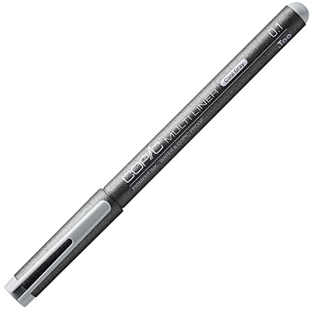 COPIC Multiliner 0,1 mm, Cool Gray, Fineliner mit einer feinen Spitze und wasserbeständiger Pigmenttinte