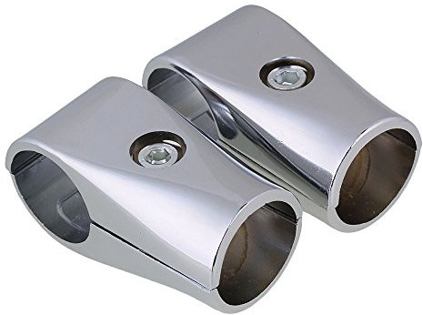BQLZR 32mm ID Silber Aluminium Zwei-Wege-Regal Display Rack Gerüst Rohrverbinder Rohrverschraubungen Packung mit 2