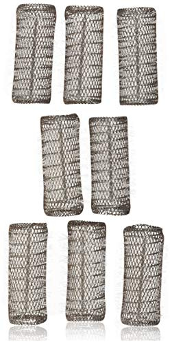 2 Pack (TOTAL 8 ROLLERS w/ 8 Pins) HAIR STYLING BRUSH ROLLERS & PINS Hair Curlers 3 x 1 1/8 Bristles