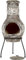 La Hacienda 67043 Maple Leaf Clay Chimenea, Medium-Bronze Effect, 85.0 cm*36.0 cm*36.0 cm