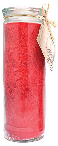 Candle Factory Big Jumbo Kerze im Weckglas Farbe: rot