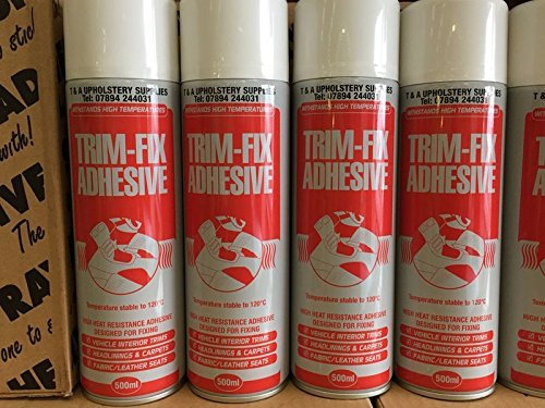 Trimfix Adhesive 500ml Can High Temperature 140 Degree Spray Glue for Headliners Car Trims