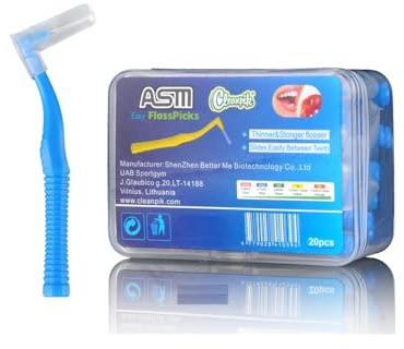 ASM Interdental Angled Brush, Blue, 20 Each (Pack of 2) 1