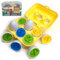 Kidoloop Kids White Matching Eggs Toy Number Egg Game For Children 6 Pieces Montessori Educational Learning Toy With Smooth Edges Sensory Playset with Yellow Storage Box Easter Gift for Toddlers