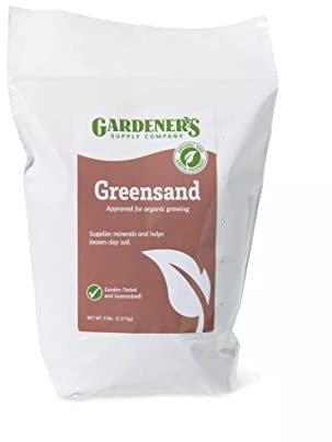 Gardeners Supply Company Natural Greensand Fertilizer | Supplies Minerals to Loosen Clay Soil | Improve Plant Health | 100% Organic Ingredients | 5 Lbs Bag