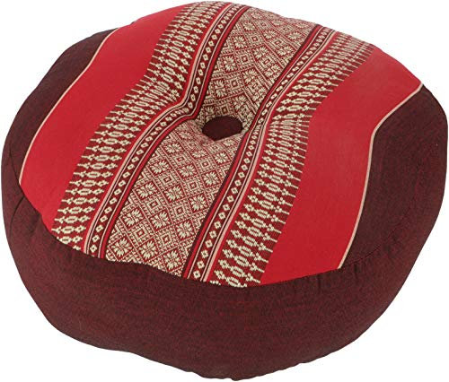 GURU SHOP Meditationskissen, Yoga Kissen, Yogakissen, Sitzkissen, Bodenkissen, Dekokissen - Rot, 18x30x30 cm