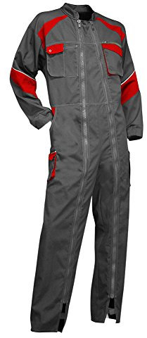 LMA 401221 LUZERNE Combinaison Double Fermeture, Gris/Rouge, Taille 2