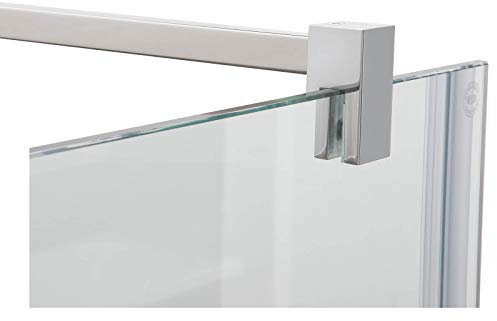 Stabilisierungsstange für Duschen, Stabilisator Duschwand, Stabilisationsstange Glas-Wand (120cm, Chrom Eckig)
