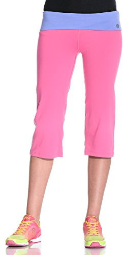 Zumba Fitness Hosen Flash Flare Capri - Pantalones Pirata de Fitness para Mujer, Color Rojo, Talla M