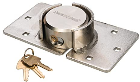 Silverline 633786 Heavy Duty Van Lock and Hasp 73 mm, Brass