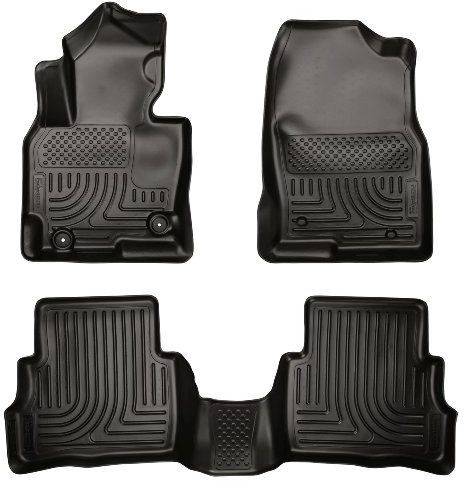 Husky Liners Weatherbeater Floor Mats | Fits 2013-2016 Mazda CX-5 | Front & 2nd Row, 3-pc Black - 99731