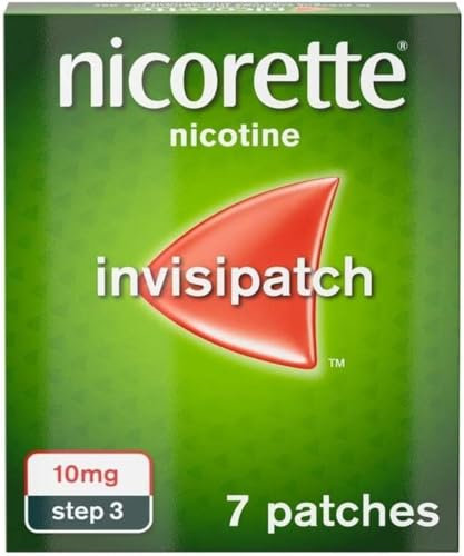 Nicorette InvisiPatch, Nicotine Patches Step 3, 10mg, 7 count, Effective and discreet Stop Smoking and Stop Vaping Aid, Nicotine Patches to Beat Cravings & Withdrawal Symptoms (Quit Smoking or Vaping)