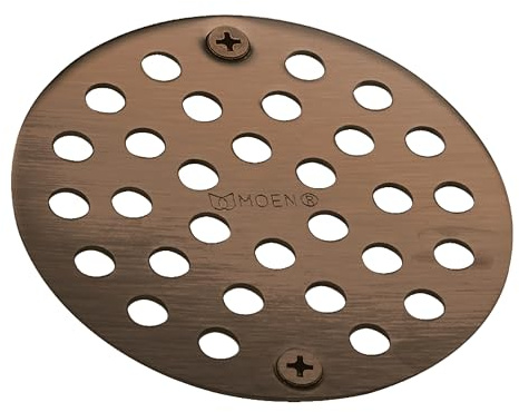 Moen 102763ORB 4-Inch Screw-In Shower Strainer Drain Cover, Oil Rubbed Bronze