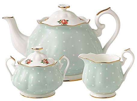 Royal Albert New Country Roses Polka Rose Tee-Set, 3-teilig