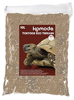 Komodo Tortoise Eco Terrain Soil & Sand Mix Natural Substrate Encourages Burrowing & Digging Habitat Accessory - 10L