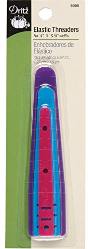 Dritz 9300 Elastic Threaders, 1/4, 1/2, 3/4-Inch Size