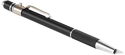 transotype bisturí con pulsador, hoja de 30°, bisturí con forma de bolígrafo de aluminio anodizado negro, ligero y manejable