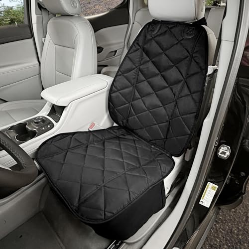 4Knines Car Seat Cover for Dogs – Durable Captains Seat & Front Seat Protector for Dogs, Waterproof, Non-Slip Car Seat Cover for Pets, Easy Install, Protects Vehicle from Dirt, Fur, Scratches (Black)