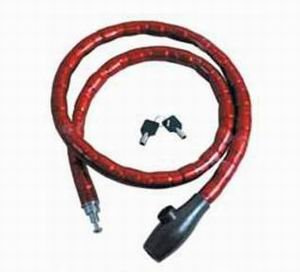 GrecoShop Catena Antifurto con Guaina PVC 1500 mm e Lucchetto