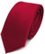 TigerTie Herren Krawatte 6 cm schmale Satin Tie in rot karminrot einfarbig uni Business, festliche Veranstaltungen und Freizeit