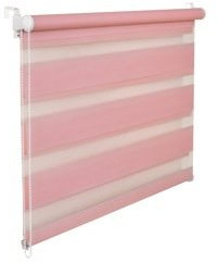 KS Handel 24 DOPPELROLLO DUOROLLO 110 cm BREIT 200 cm LANG ROSA INKL. SEILZUG FENSTERROLLO KLEMMROLLO Jalousie