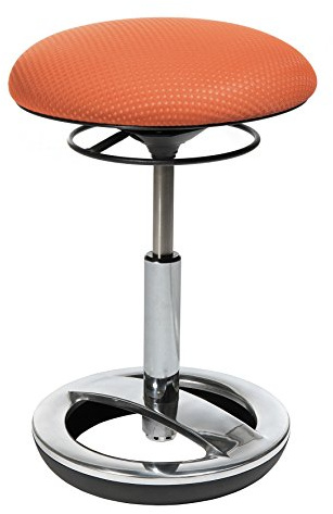 Topstar Sitness Bob Sgabello, Piede Anello in Alluminio, Rivestimento in Tessuto Arancia