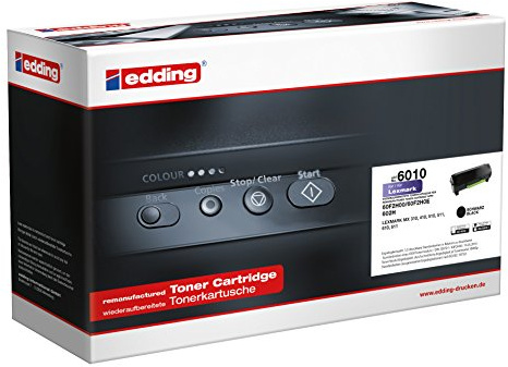 edding Toner EDD-6010 - Schwarz - Reichweite 10000 Seiten - Ersetzt Lexmark 60F2H00