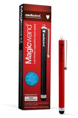 MediaDevil Touchscreen Stylus (Red) for Tablets & Smartphones (e.g. Apple iPad, iPhone, Samsung Galaxy Tab) -