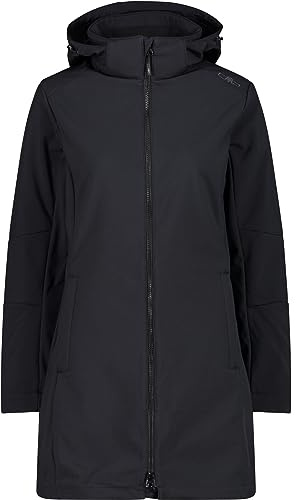 CMP - Parka da Donna con Cappuccio e Zip, Nero, XXS