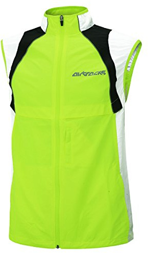 Chaleco para ciclismo y running de Airtracks, cortavientos, primavera/verano, hombre, color neón, tamaño XXXL