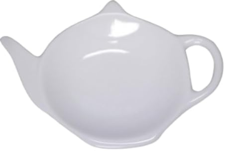 Porte-sachets de thé en Porcelaine Blanche, Blanc