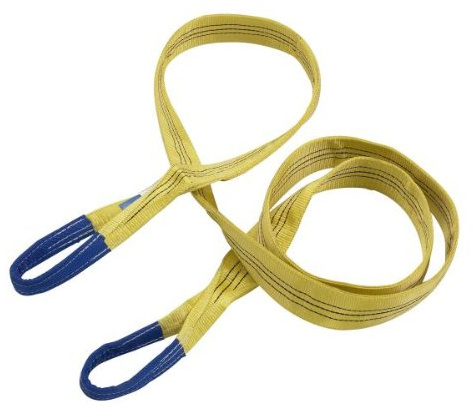 Braun 30022HB Sangle de levage avec boucles renforcées, capacité de charge 3000 kg Jaune 2 m
