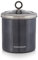 Morphy Richards Accents Storage Canister with Glass Lid, Stainless Steel, Black, Large