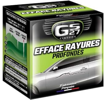 GS27 - Efface Rayures Profondes Carrosserie - Élimine les Rayures De Vernis - Action Localisée et Spécifique - Application Facile Avec Microfibre ou Pad - Fabriqué en France - 100 ml