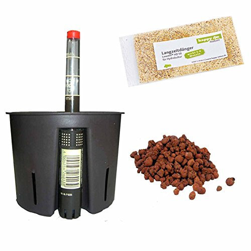 Set Kulturtopf+Wasserstandsanzeiger+Blähton+Dünger Durchmesser 15 cm Höhe 12 cm