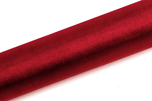 9 m Organzastoff bordslöpare Organza Dekostoff organzarolle – röd