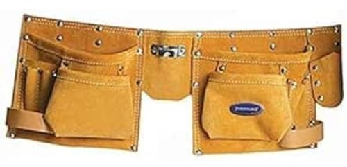 Silverline CB05 Werkzeuggürtel mit Doppeltaschen, 8 Fächer 300 x 200 mm