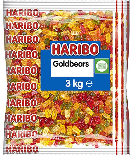 HARIBO Gold Bears – Fruity and Chewy Gummy Bear Sweets – 3kg Bulk Bag