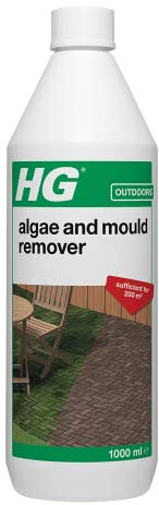 HG Algae & Mould Remover – Concentrated Patio & Path Cleaner, Green Algae Remover, Stone-Safe Biocide for Paving Slabs & Outdoor Areas - 1L