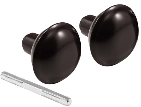 Prime-Line E 2499 Solid Brass Vintage Door Knob Spindle Set, 2-1/4 In. Outside Diameter, Bronze (Single Pack)