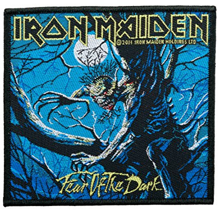 Unbekannt Iron Maiden Aufnäher - Fear Of The Dark - Iron Maiden Patch - Gewebt & Lizenziert !!