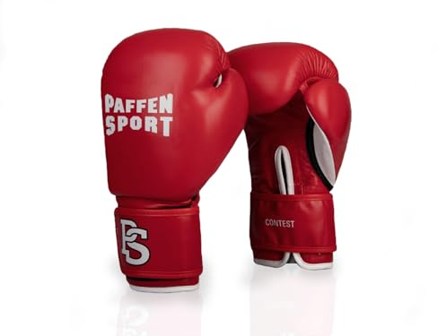 Paffen Sport Contest tävlingsboxhandskar med DBV-testmärke röd 10UZ